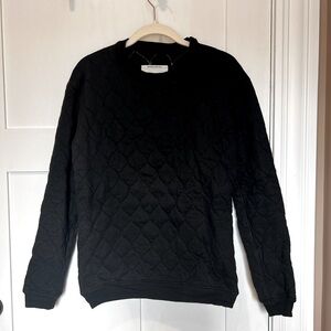 Patrik Ervell Black Quilted Sweater XS